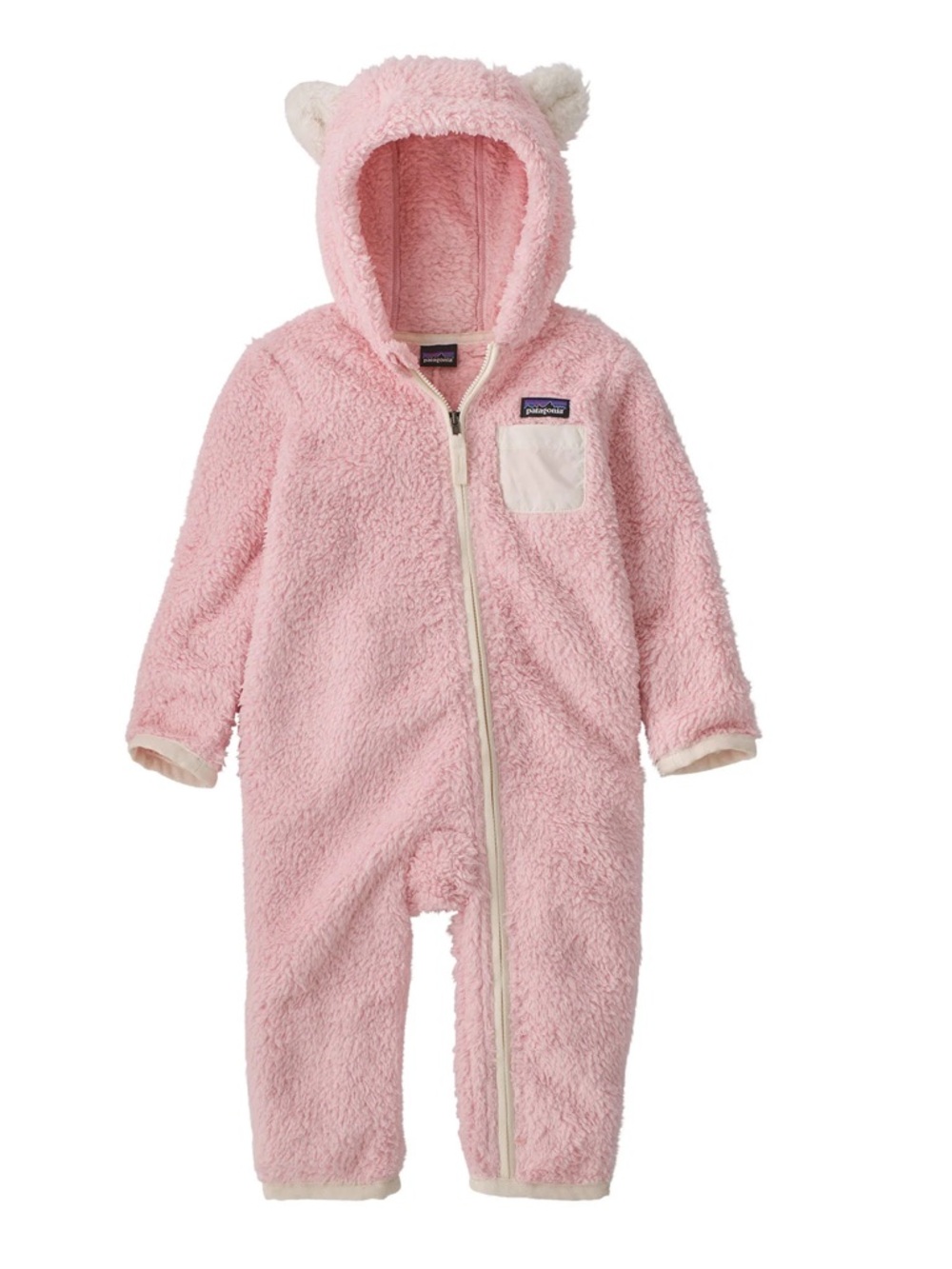 Patagonia Baby Furry Friends Fleece Bunting in Pink